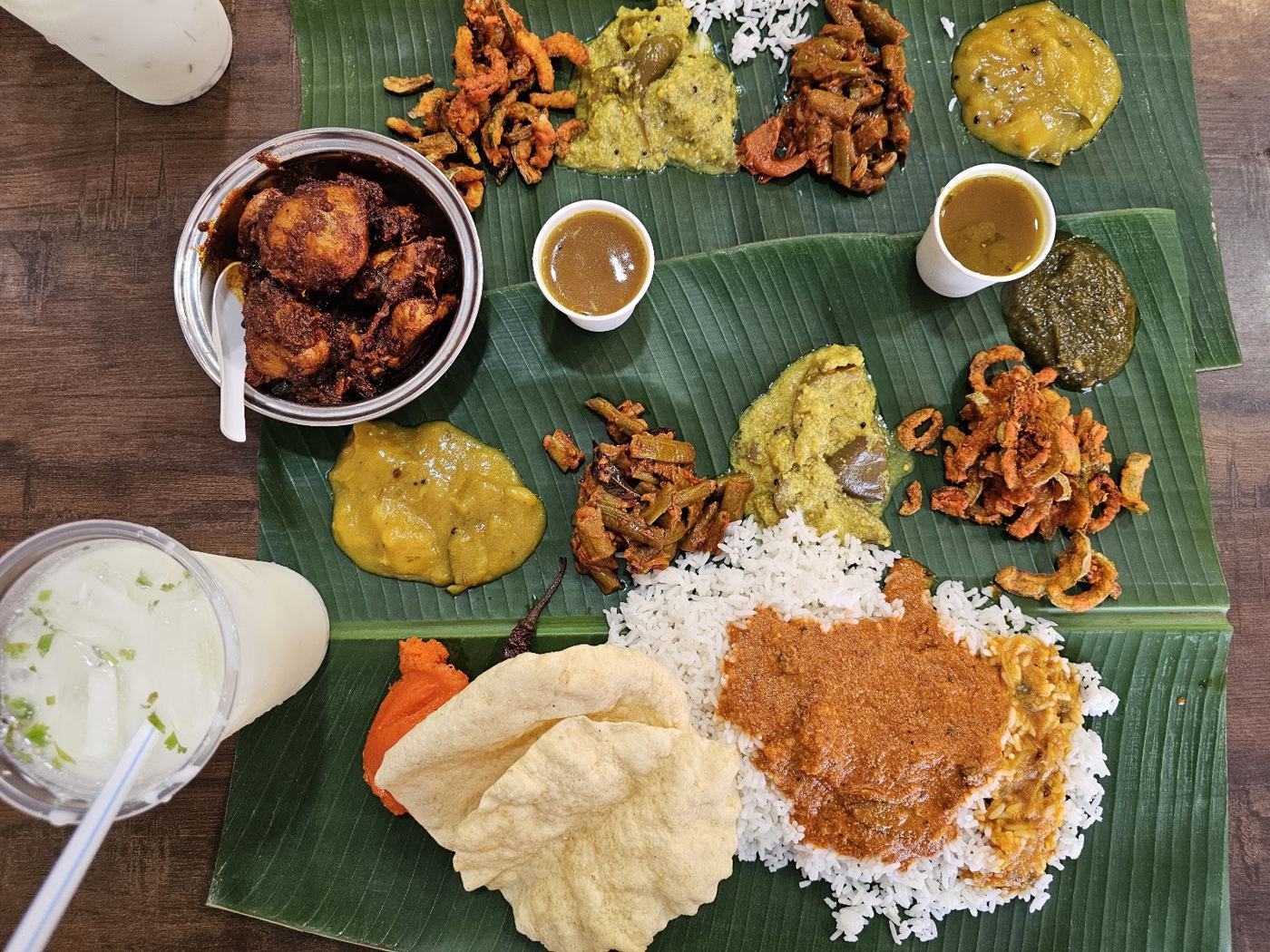 Banana leaf spread with buttermilk